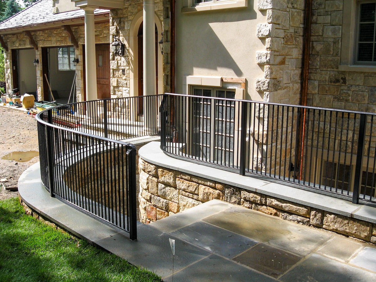 curved modern metal fence