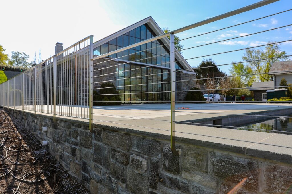 metal pool cable railing