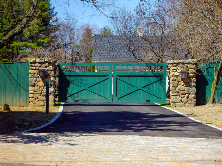 Wood Driveway Gate