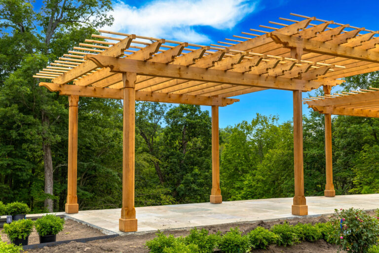 Wooden pergola