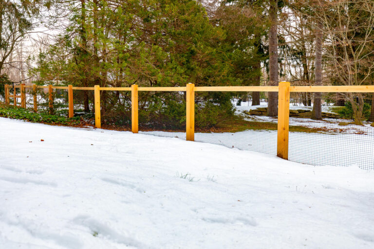 Wood fence