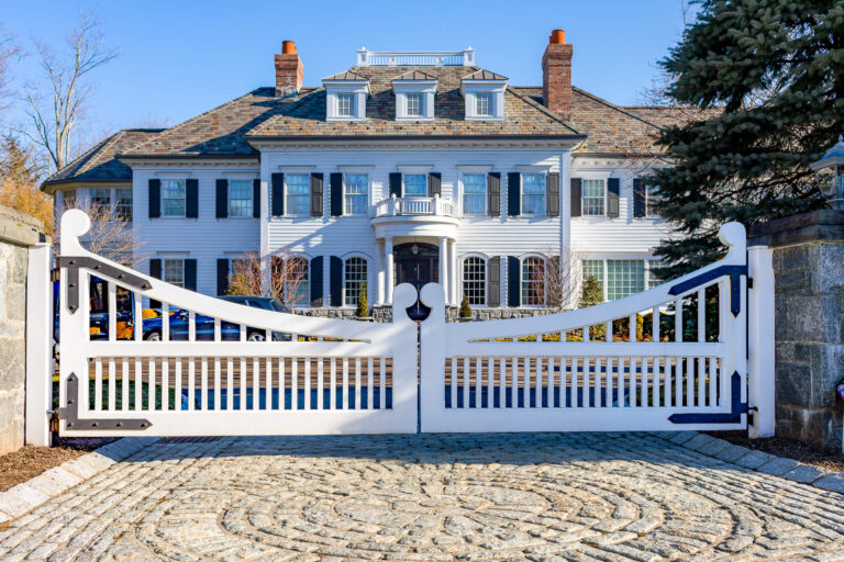 wood driveway gate