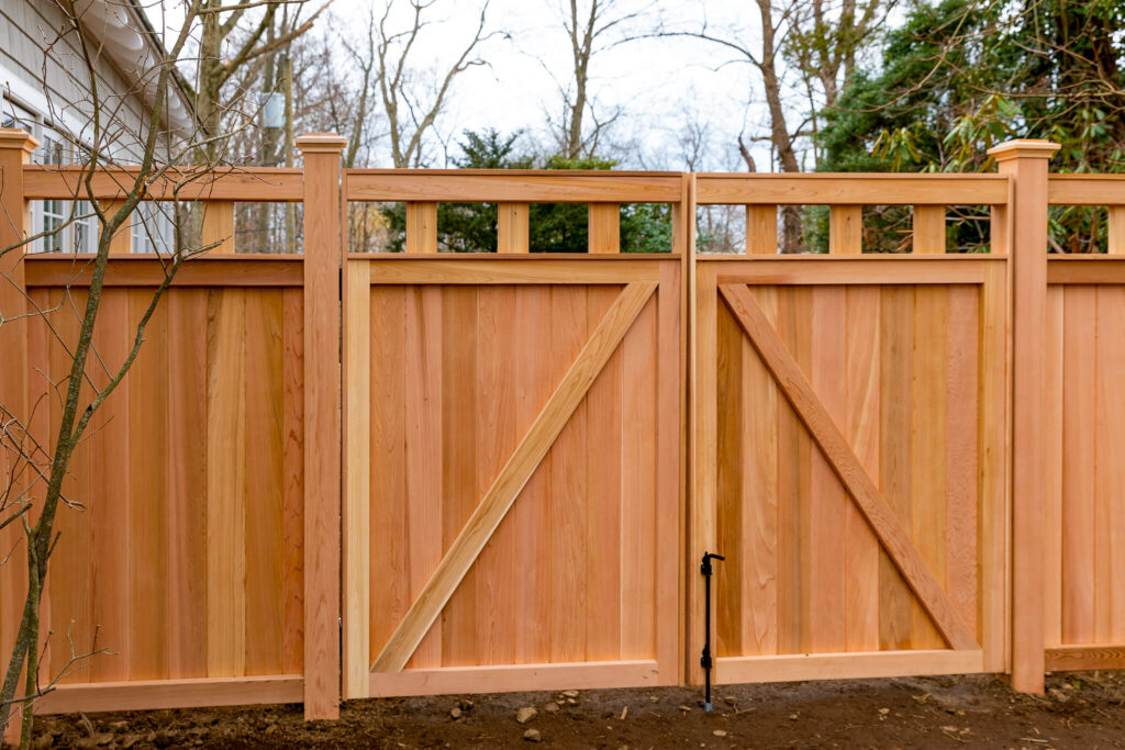 Seamless Cedar Wood Fence Gates That Blend Right In