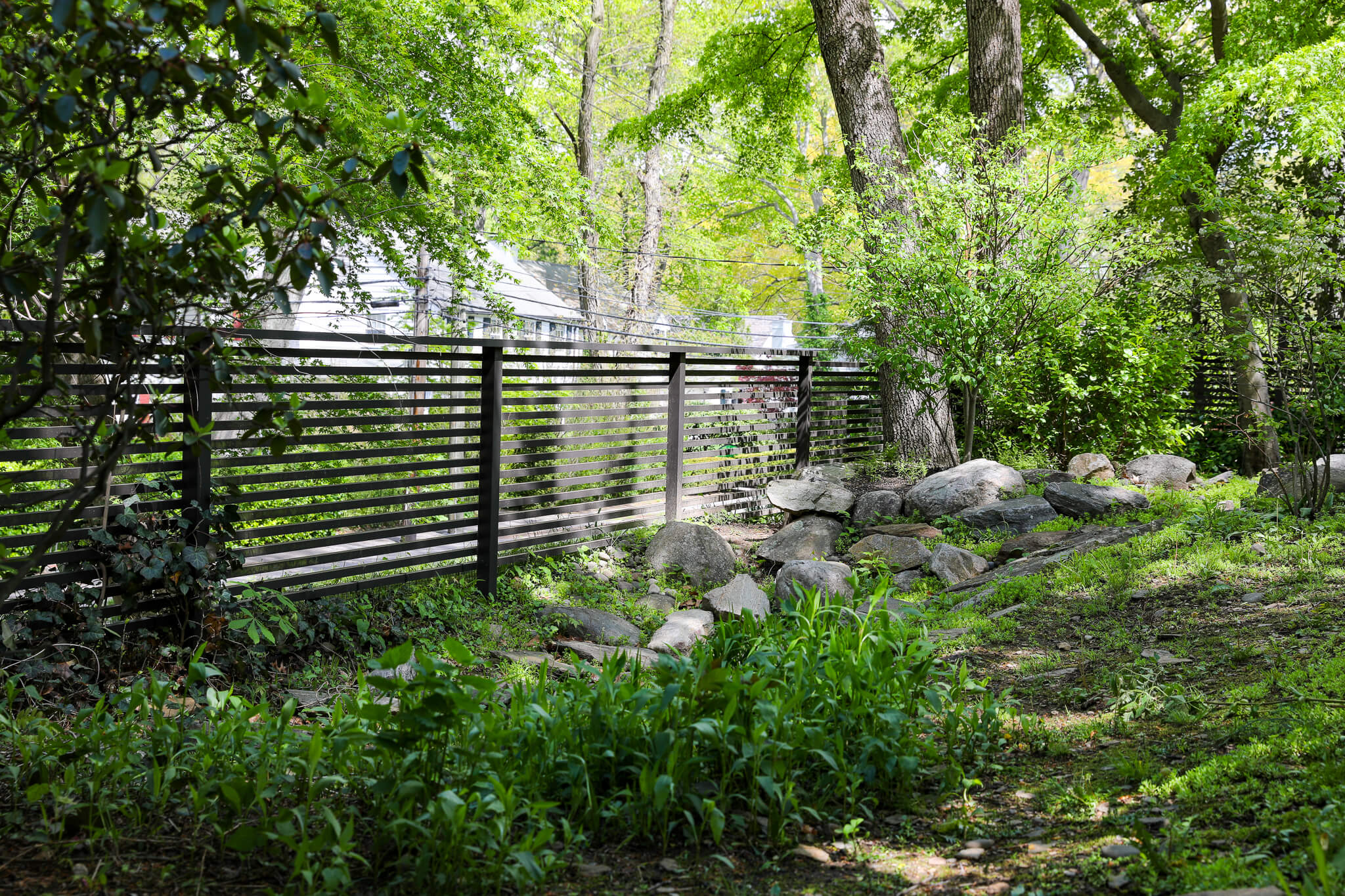 Black Horizontal Fence for Border Control and Containment