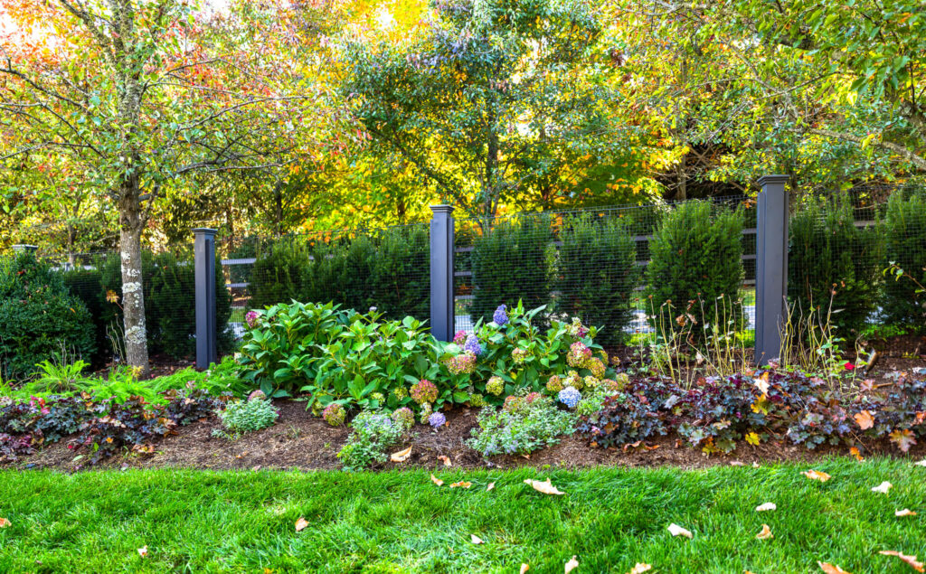 Near Invisible Garden Mesh Fence Idea